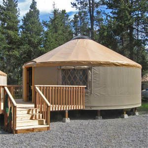 Tente de camping <span class=keywords><strong>yourte</strong></span> quatre saisons modèle QT 006 pour extérieur, toile épaisse imperméable >3000mm, isolante et coupe-vent, style ferme - Product Image 1