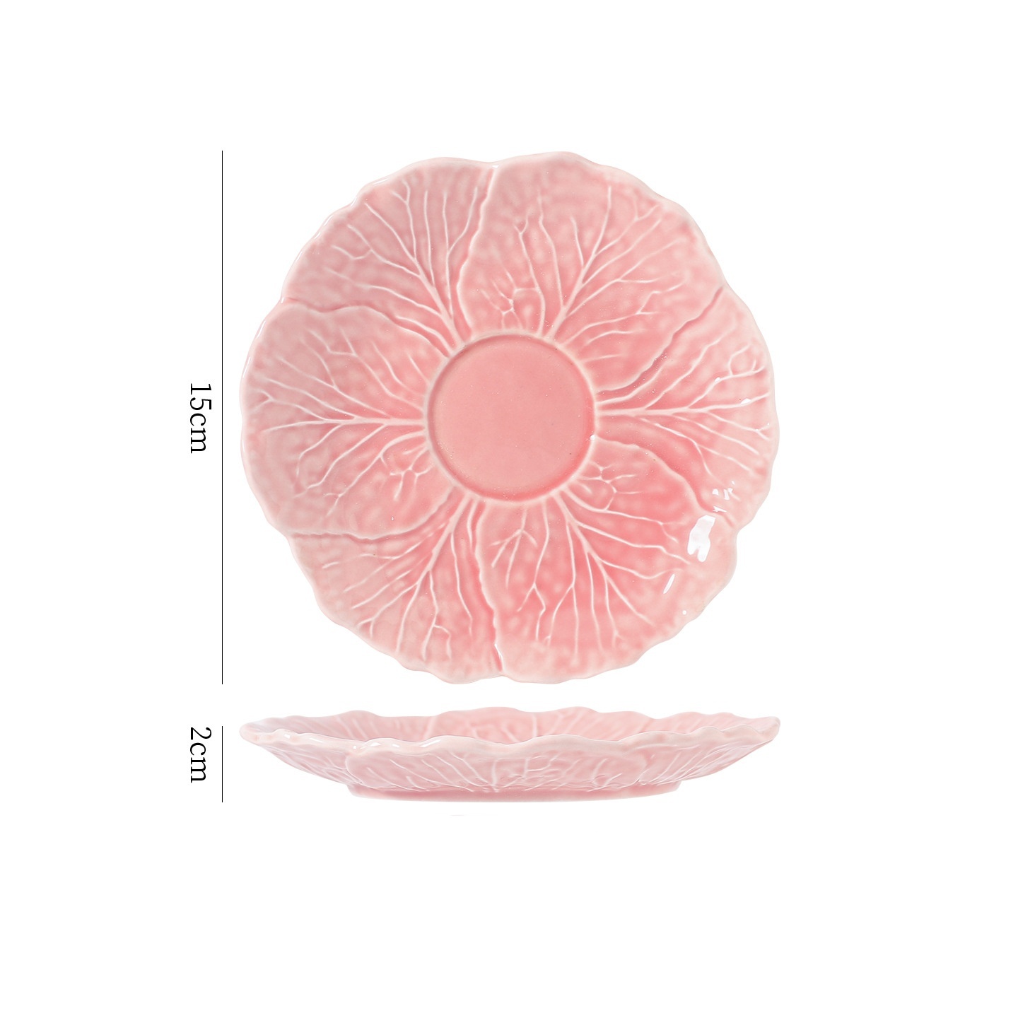 Assiette rose 6''