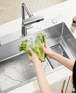 Fregadero de Cocina Grande de Acero Inoxidable SUS304 con Superficie Nano para Conversión de Doble a Fregadero Individual - Product Image 5