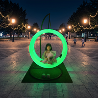 Décoration de jardin lumineuse à LED multicolore avec télécommande IP54 pour Halloween, Noël, le Nouvel An, les zones scéniques et les centres commerciaux