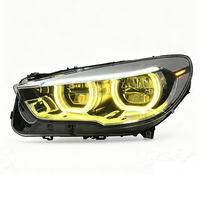 Pièces automobiles SJC, phare pour BMW Série 5 GT-F07, phares Angel Eye jaunes et blancs, feux de jour à LED, assemblage 10-17