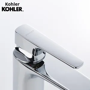 อ่างล้างหน้าแบบรูเดียว รุ่นโมเดิร์น น้ำร้อนน้ำเย็น สำหรับห้องน้ำ รุ่น K-R72312T-4-Cp ผลิตจากทองเหลือง - Product Image 4
