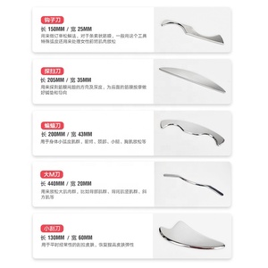 Paslanmaz çelik Fascia bıçak beş parçalı Set Myofascial Release bıçak fizyoterapi IASTM araçları tüm vücut Fitness özel Gua Sha - Product Image 4