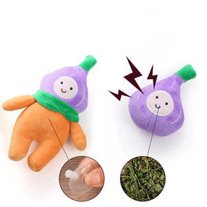 New Supplier Dog Toothbrush Durable Stuffed Crinkle Pet Chew Toys for Medium Small Puppy Vegetable <b>Squeaky</b> Toys Dog - Product Image 5