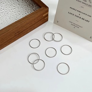Anillo de doble capa de plata de ley Yinruitai S925 para mujer, anillo sencillo para el dedo mindero, regalo de joyería. - Product Image 3