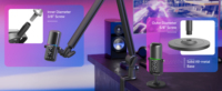 Microphone filaire USB CMTECK XM600T pour jeux, studio musical, DJ, streaming, enregistrement, kit d'équipement de microphone à condensateur RGB pour ordinateur