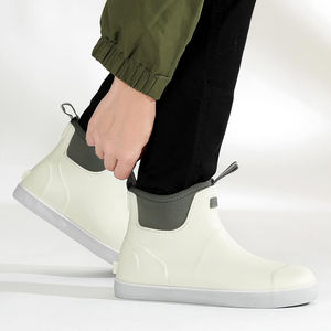 Botas de Cubierta de Goma Blancas para Toda Temporada con Forro de Neopreno Verde, Impermeables, para Lluvia y Actividades al Aire Libre, para Pesca y Navegación - Product Image 4