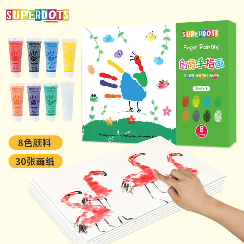 Lubibi Pintura De Dedos Para Niños - Set Lavable Con 9 Pinturas, Pinceles, Esponjas, Delantal Y Tarjetas - Arte Seguro Y Creativo Lubibi Pintura De Dedos Para Niños - Set Lavable Con 9 Pinturas, Pinceles, Esponjas, Delantal Y Tarjetas - Arte Seguro Y Creativo