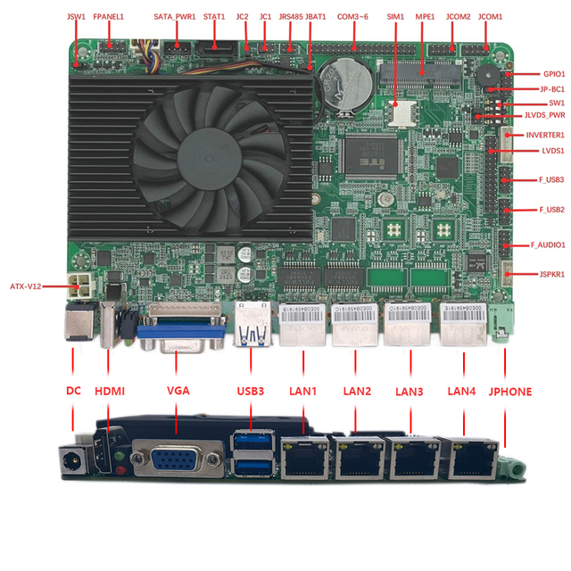 Gaming/ Desktop Intel Motherboard I5 4300U Integrated SATA3.0 Two Display Synchronously and Asynchronously