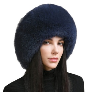Nouveau chapeau d'hiver russe en fourrure de renard naturelle, chaud, doux, moelleux, véritable fourrure de renard, chapeaux bombardiers luxueux, qualité féminine, fabrication artisanale, véritable fourrure de renard - Product Image 1