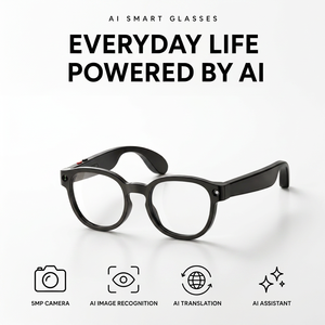 Gafas de Grabación con Asistente de IA, Cámara de 5MP, Foto, Video, Traducción por IA, Reconocimiento de Objetos, Dispositivo Inteligente Portátil para Viajes, OEM, ODM - Product Image 1