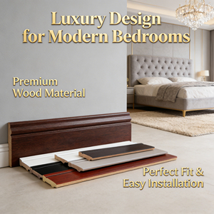 Rodapié de madera ultrafino para juntas de dedos de puerta, personalizado de fábrica, con recubrimiento UV, ecológico, para esquinas de suelos y paredes - Product Image 1