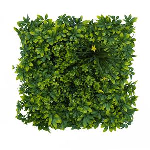 Mur végétal artificiel en eucalyptus de Milan, <span class=keywords><strong>d</strong></span>écoration paysagère, matériau PE, 50 cm x 50 cm, fond de mur en feuilles vertes - Product Image 2