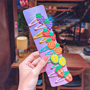 2021 nouveau <span class=keywords><strong>10</strong></span> pièces/ensemble mignon coloré dessin animé pinces à cheveux pour les filles belle crème glacée épingles à cheveux mode cheveux accessoires - Product Image 5