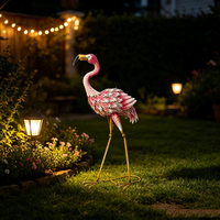 Statues de jardin en métal de style nordique, décorations d'extérieur, sculpture de flamant rose pour la décoration de patio