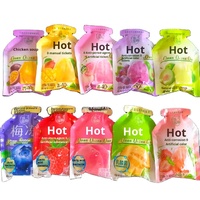 Liuliumei Mei Gelée de Konjac aux bactéries lactiques et à la fraise, surgelée en vrac 500g, collation pour le bureau et les loisirs