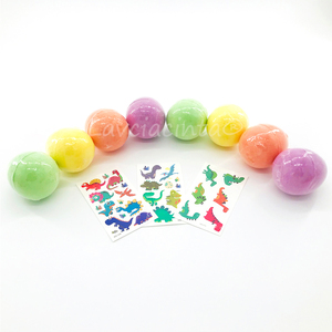Bombes de bain 100% naturelles pour enfants avec jouet surprise à l'intérieur, coffret cadeau de bombes de bain colorées faites à la main pour enfants - Product Image 2