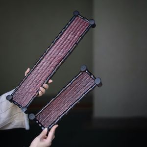 Bamboo Woven Serving <b>Tray</b> Large And <b>Small</b> Handmade Herringbone Pattern Tea Ceremony Accessory - Product Image 1
