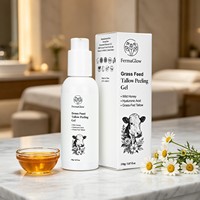 Gel exfoliant bio fermenté aux herbes pour éliminer les peaux mortes, lissant, au miel sauvage, à l'acide hyaluronique et au suif de bétail nourri à l'herbe
