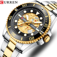 Reloj de Pulsera para Hombre 8412, Caja de Acero Inoxidable, Esfera de Cristal, Cuarzo, Correa de 20 mm, Estilo Retro, Resistente al Agua, Casual