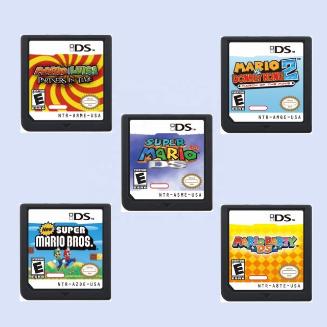 Marioed Series DS Games Cartridge New for Super Mario Bros and Mario Party DS for NDSL 2DS 3DS Plastic Material Without R4 Card