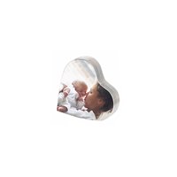 Cadre photo en forme de cœur 2x2 pouces Cadre d'affichage magnétique transparent double face 8mm + 8mm