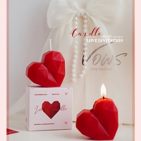 Bougie parfumée artisanale écologique en forme de cœur de diamant, décoration d'intérieur, cadeaux romantiques modernes, Noël
