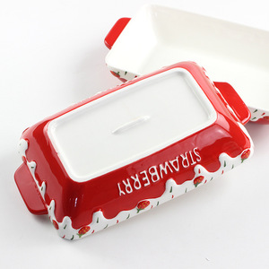 Venta directa de fábrica de bandejas de cerámica resistentes a altas temperaturas para hornear fresas, moldes para hornear domésticos, y - Product Image 1