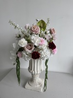 Großhandel Hochwertige Tropische Tischdekoration Künstliche Blumenkugel 60cm Rosa Blumenkugel für Hochzeitsdekoration