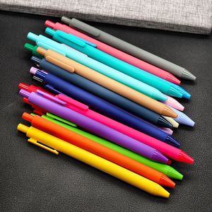 Wholesale Macaron Color Spray Glue Press Type Medium Oil Pen Promotional Advertising Pen Custom Logo Plastic Ballpoint Pen - Product Image 2