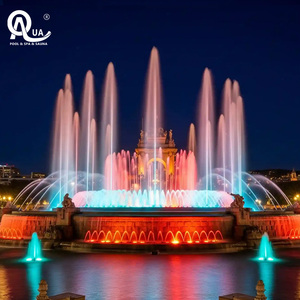 น้ำพุกลางแจ้งเชิงพาณิชย์ QUA สแตนเลสสตีล ดีไซน์ร่วมสมัย พร้อมไฟ LED แสดงแสงสี 110-230V โซลูชั่นโครงการที่ทนทาน - Product Image 2