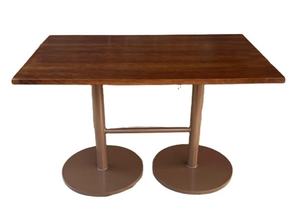 Mesas de Comedor Modernas de Madera con Base de Metal y Tapa de Vidrio Templado para Hoteles, Casas de Campo y Uso en Exteriores - Product Image 2