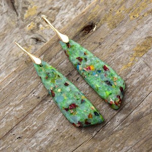 Pendientes de Piedra Natural Estilo Bohemio, Forma de Lágrima, Coloridos, Joyería para Fiesta, Accesorio de Moda - Product Image 4