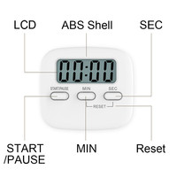 Temporizador Digital de Cocina con Cuenta Regresiva Magnética y Alarma Fuerte, de Plástico ABS Ecológico, con Buena Supervisión de Producción