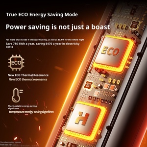 2200W Đen freestanding hồng ngoại Patio Máy sưởi PTC gốm hộ gia đình không gian nóng điện tháp quạt nóng với hiệu ứng ngọn lửa - Product Image 4