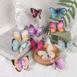 <span class=keywords><strong>10</strong></span> unids/bolsa 8 CM 3D decoraciones de mariposas artificiales para vestidos decoración de la casa decoración de muebles para zapatos - Product Image 1