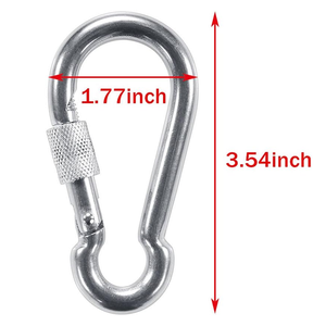 OEM klip <span class=keywords><strong>Carabiner</strong></span> tugas berat kait jepret pegas baja tahan karat 304 logam kualitas tinggi untuk karabiner luar ruangan - Product Image 2