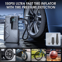 Hava pompası atlama marş taşınabilir araba atlama marş ile hava pompası 4 in 1 araba pil Booster lastik Flator