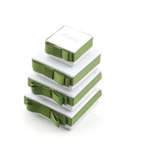 Luxus benutzerdefiniertes Logo gedruckt grün rot Bogen-Halsband Ring-Set Schmuck Verpackung Papierschachtel mit Tote-Tasche - Product Image 2