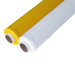white yellow 32t 43t 53t 59t 64t 77t 80t 90t 100t 120t 140t polyester silkscreen printing mesh for textile screen printing
