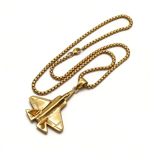 Nuevo Estilo, Nueva Personalidad, <span class=keywords><strong>Collar</strong></span> con Colgante <span class=keywords><strong>de</strong></span> Avión Punk Creativo, <span class=keywords><strong>Collar</strong></span> <span class=keywords><strong>de</strong></span> Acero Inoxidable para Hombre, Recuerdo <span class=keywords><strong>de</strong></span> Aviación, Venta al por Mayor - Product Image 6