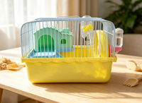 Cage à hamster en plastique double étage style minimaliste facile à nettoyer, jouets et accessoires pour hamsters, vente en gros usine Chongbo