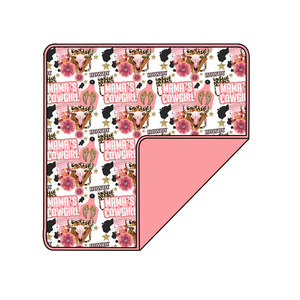 Couverture pour bébé en bambou personnalisée, imprimé cowgirl western, réversible, douce, pour nouveau-né, couverture de berceau, couverture de lit d'enfant - Product Image 1