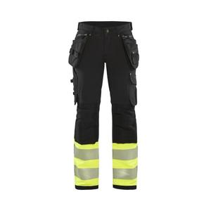 BLAKLADER - 719316429933C50 <b>Women</b>’s hi-vis <b>trouser</b> with 4-way-<b>stretch</b> Black/Yellow - EAN 7330509776971 HI-VIS WORKWEAR - Product Image 1