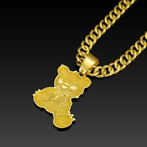 Collar de Oso Panda Sonriente de Estilo Europeo y Americano, Collar de Hombre Cubano de Moda Hip-hop - Product Image 4