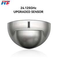 RETO 24GHz Sensor Radar Microwave yang Ditingkatkan, Detektor Gerak Sensitivitas Tinggi, Probe Induksi untuk Pintu Geser Otomatis, Tinggi 5 meter