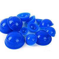 Ensemble de ventouses en silicone 12 pièces Boîtes Gua Sha Ventouses en silicone Thérapie anti-cellulite Massage Ventouses en silicone sous vide