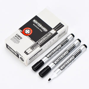 Marcadores Negros de Borrado en Seco, Bajo Olor, Ideales para Escribir en Pizarras Blancas, Vidrio, Material Escolar y de Oficina - Product Image 1