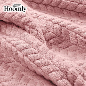 Couverture de voyage en peluche moelleuse de luxe Hoomly, taille adulte, antistatique, chaude, pliable, pour avion et hôtel - Product Image 3