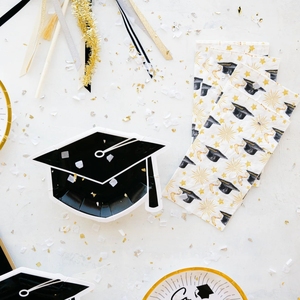 DAMAI Graduation Party Plates Napkins Set 7inch 9inch UV Printed Paper Disposable Tableware <b>for</b> Graduation Celebration - Product Image 1